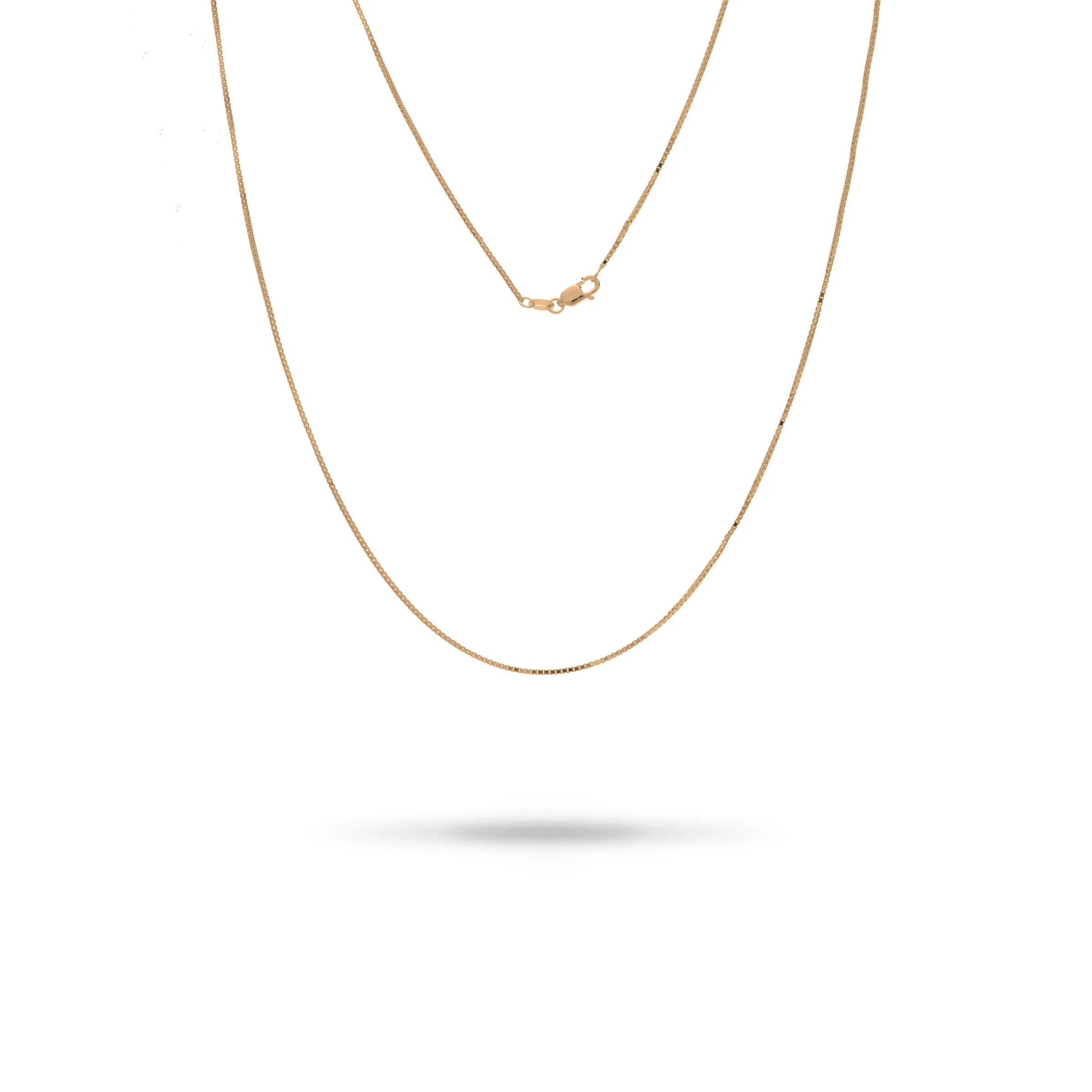 0.8mm Venetian Box Chain in Gold