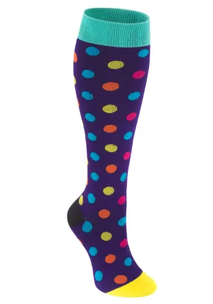 1-Pair color polka dot compression stockings (20-30mmHg) | Actinput