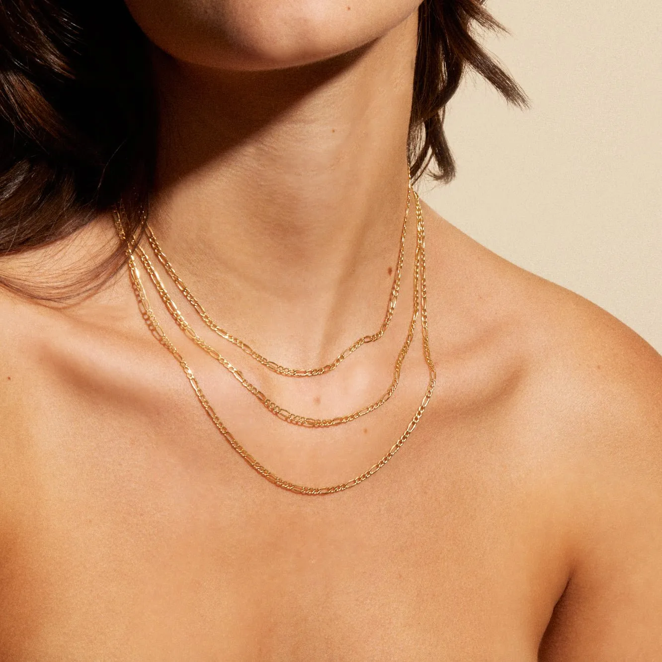 10K Gold "Figaro" Vintage-Style Chain - 16"