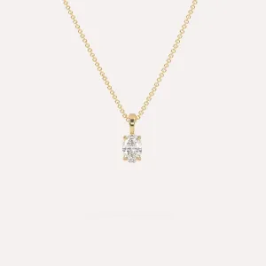 1/2 carat Oval Diamond Pendant Necklace