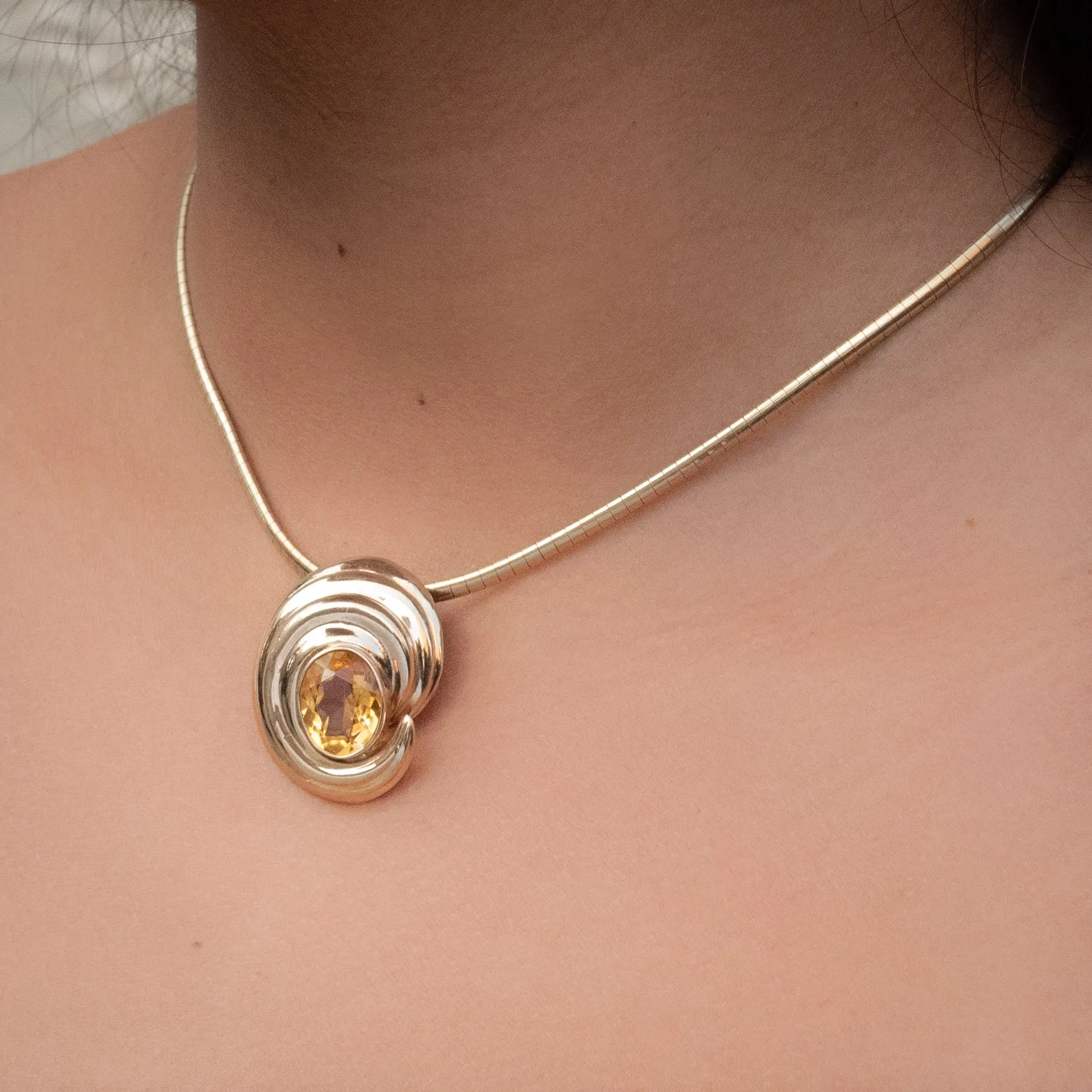 14 Karat Gold Omega Chain