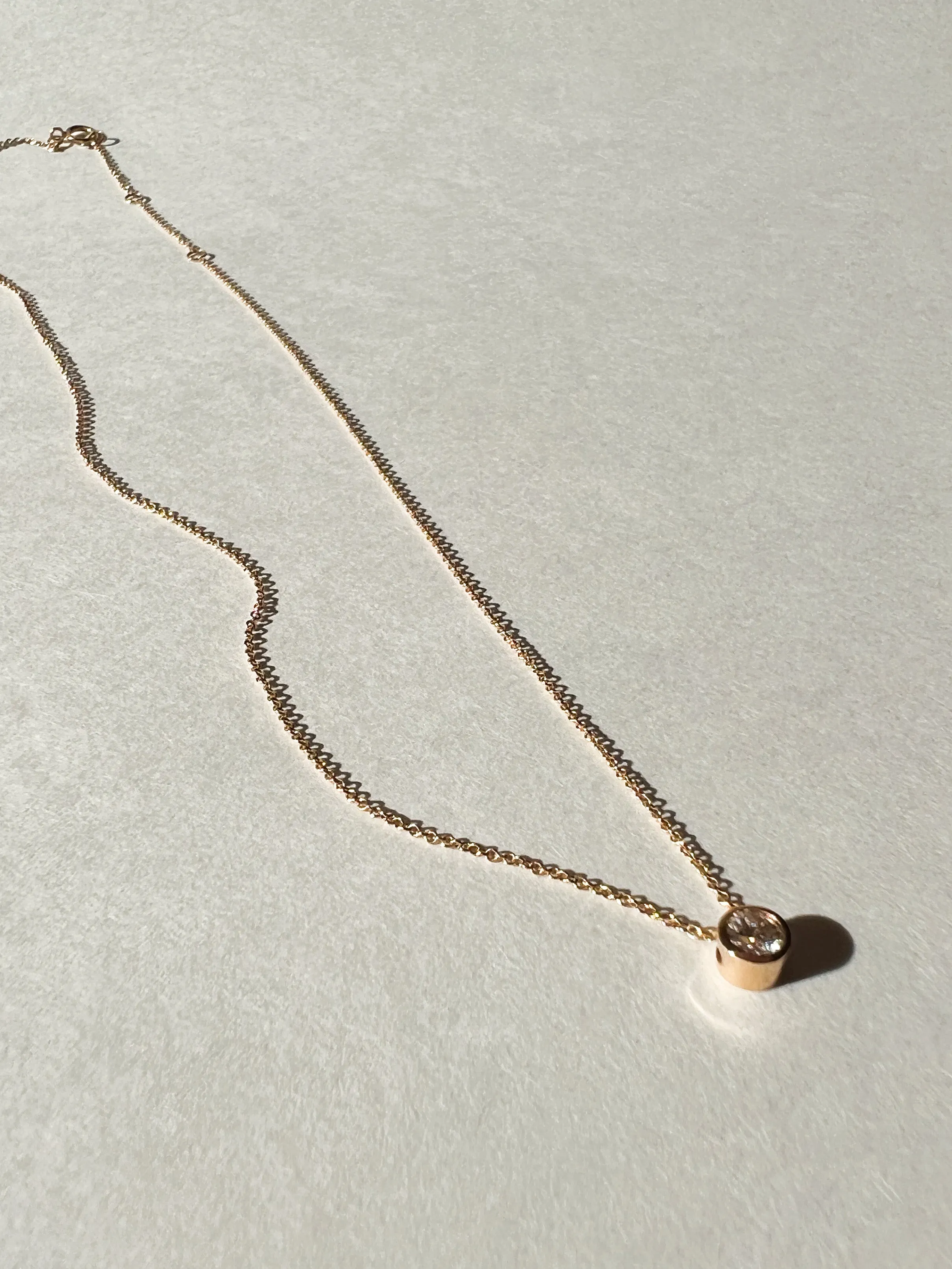14k Fine Remy Diamond Solitaire Necklace