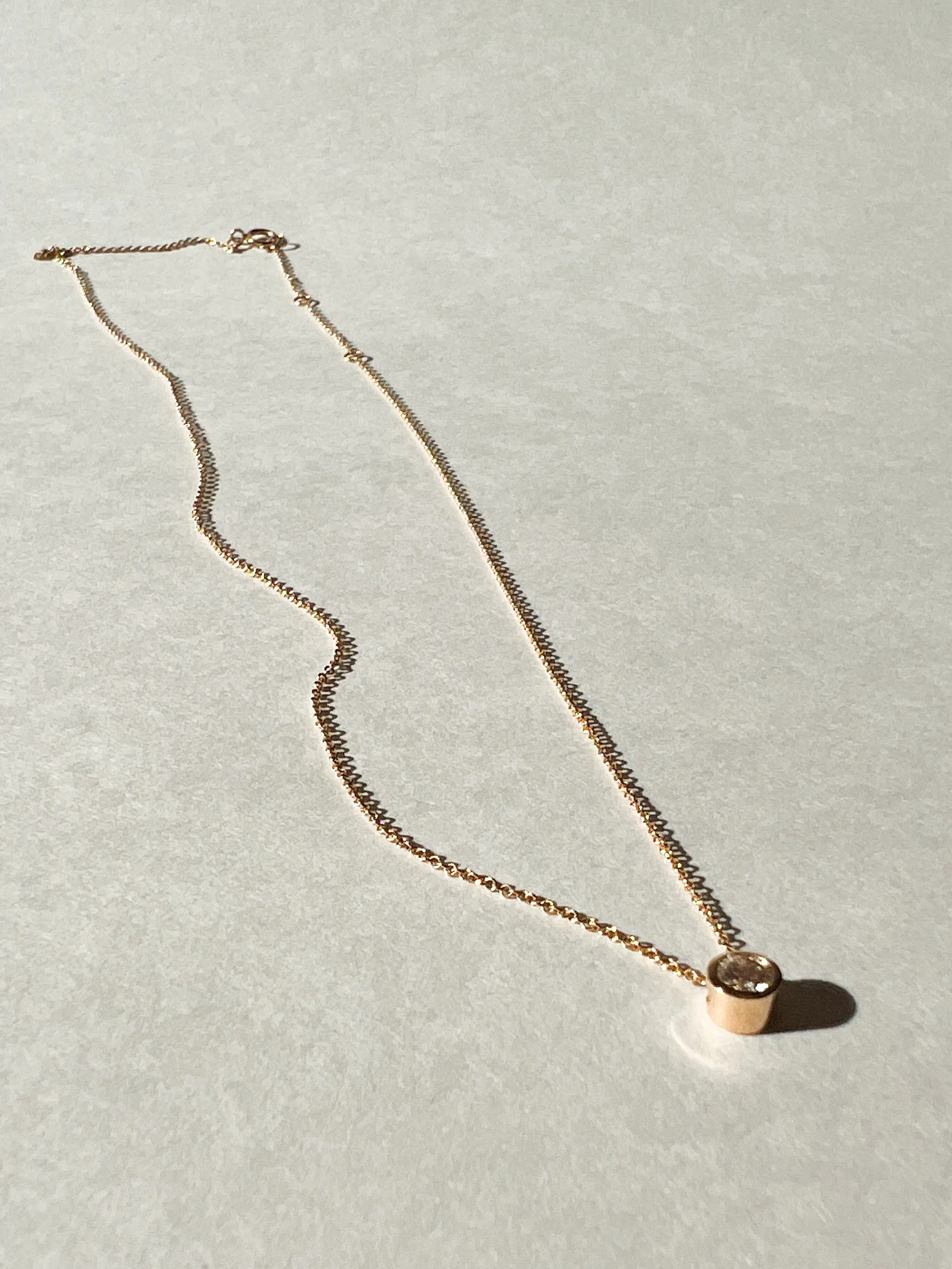 14k Fine Remy Diamond Solitaire Necklace