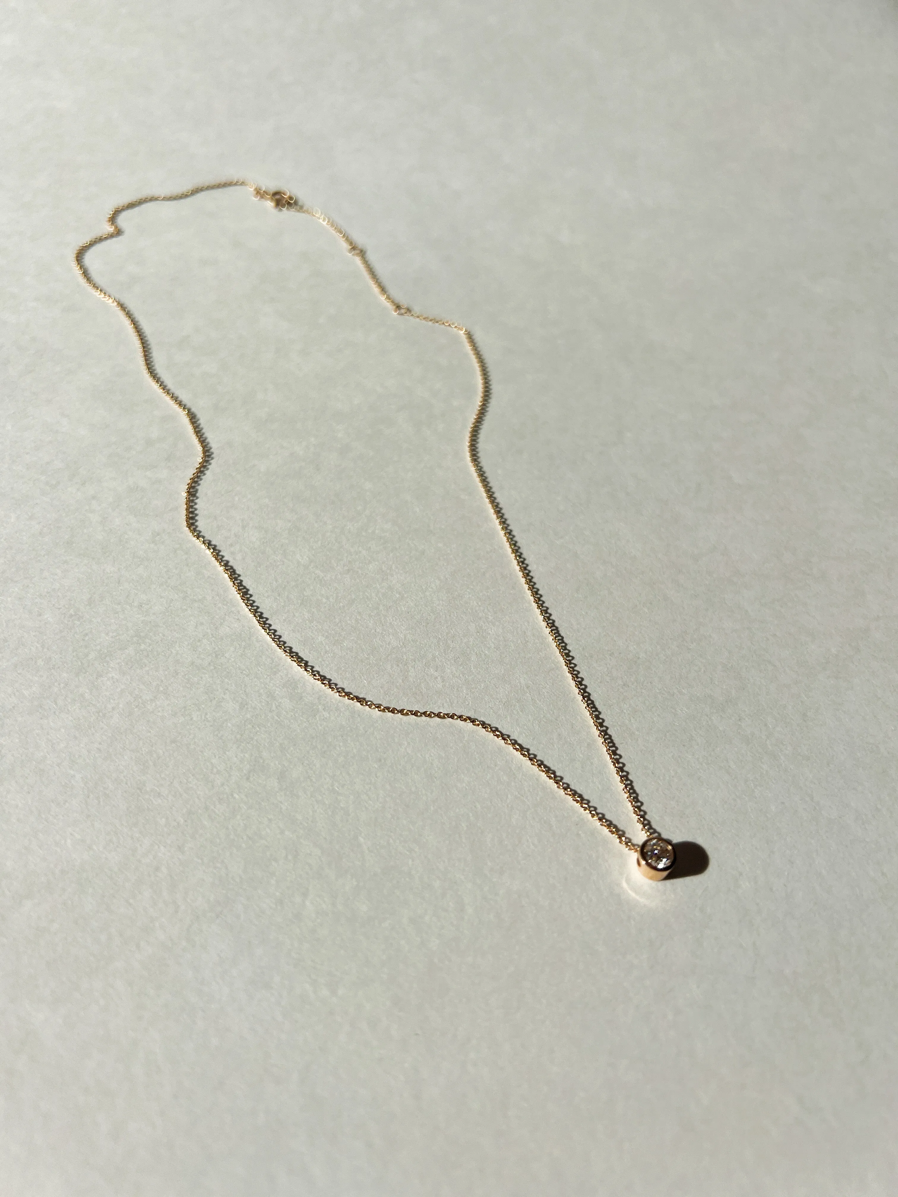14k Fine Remy Diamond Solitaire Necklace