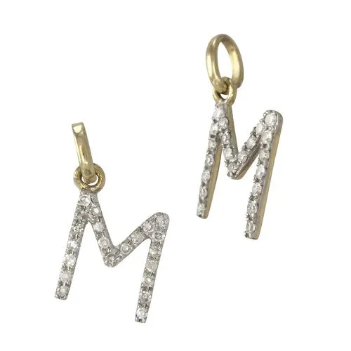 14k Gold & Diamond Initial Charms