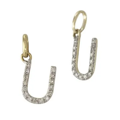 14k Gold & Diamond Initial Charms