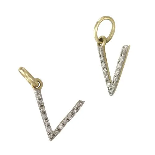 14k Gold & Diamond Initial Charms