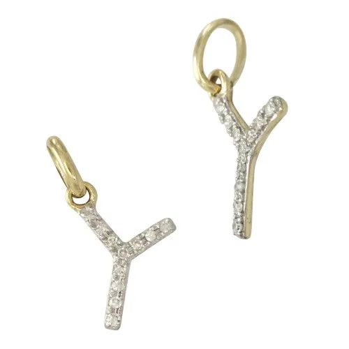 14k Gold & Diamond Initial Charms
