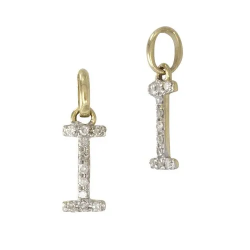 14k Gold & Diamond Initial Charms