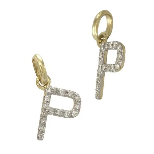 14k Gold & Diamond Initial Charms
