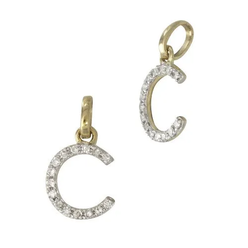 14k Gold & Diamond Initial Charms
