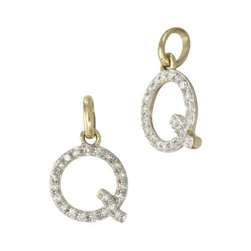 14k Gold & Diamond Initial Charms
