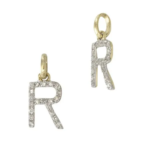 14k Gold & Diamond Initial Charms