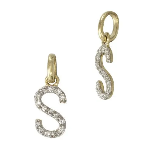 14k Gold & Diamond Initial Charms