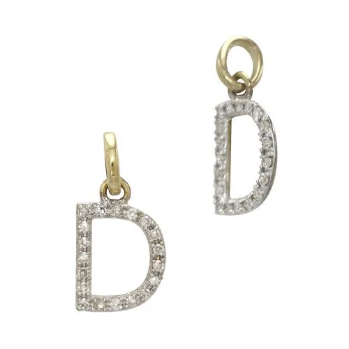 14k Gold & Diamond Initial Charms