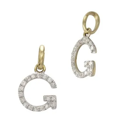 14k Gold & Diamond Initial Charms