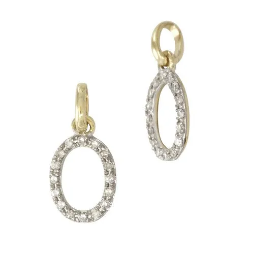 14k Gold & Diamond Initial Charms