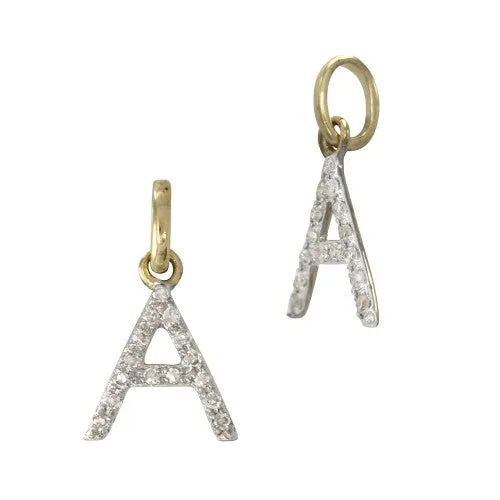 14k Gold & Diamond Initial Charms