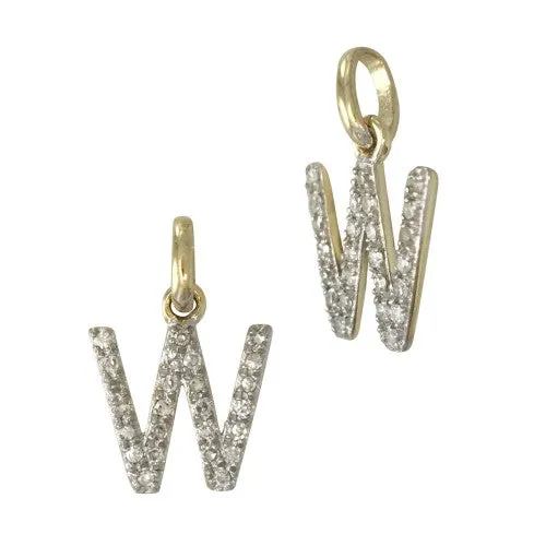 14k Gold & Diamond Initial Charms