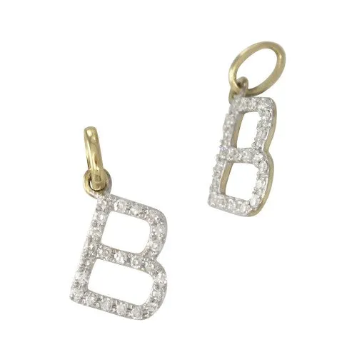 14k Gold & Diamond Initial Charms