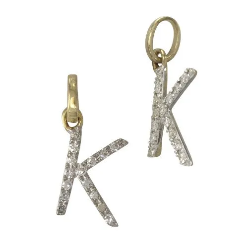 14k Gold & Diamond Initial Charms