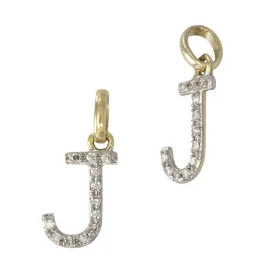 14k Gold & Diamond Initial Charms