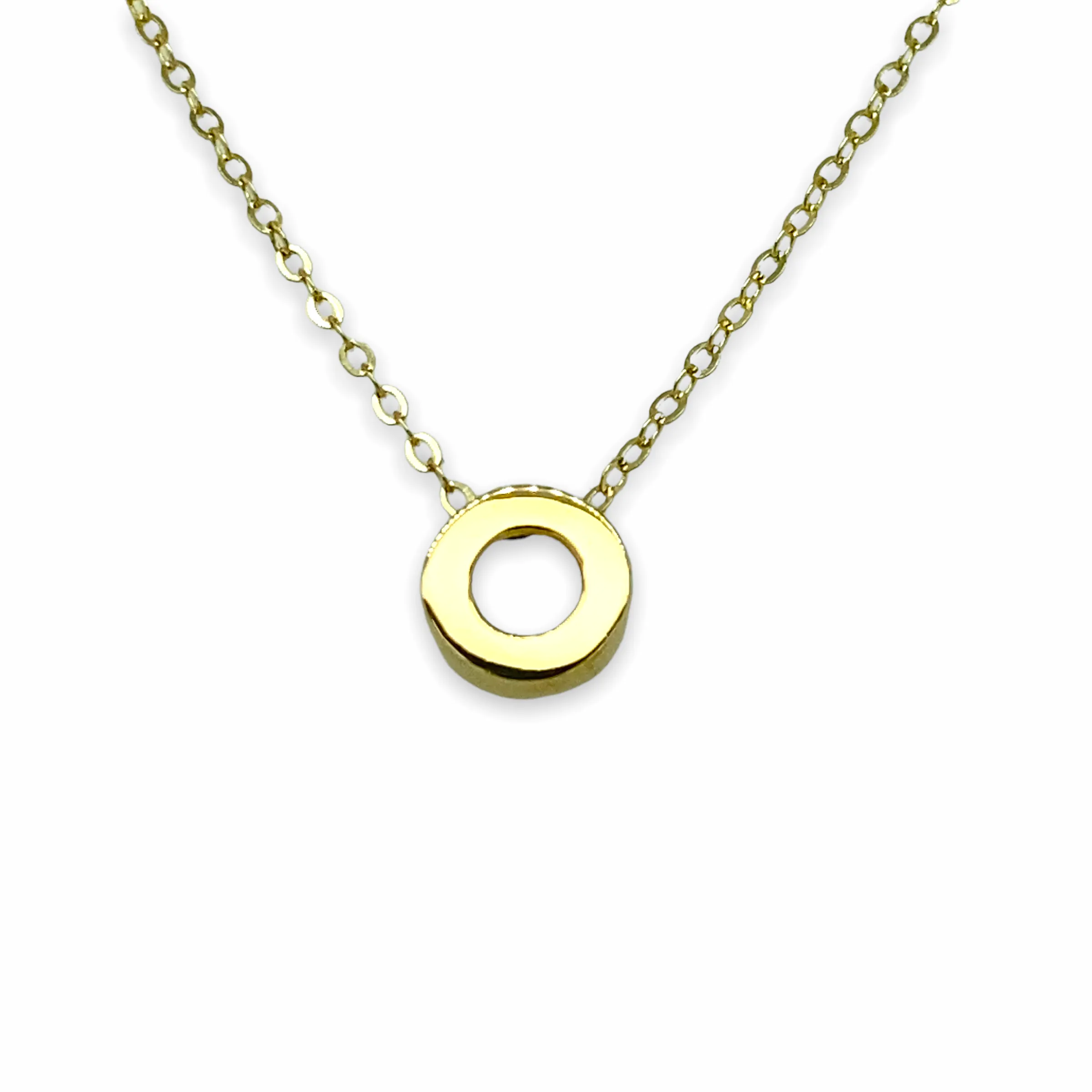 14K Gold Micro Initial Letters Necklace