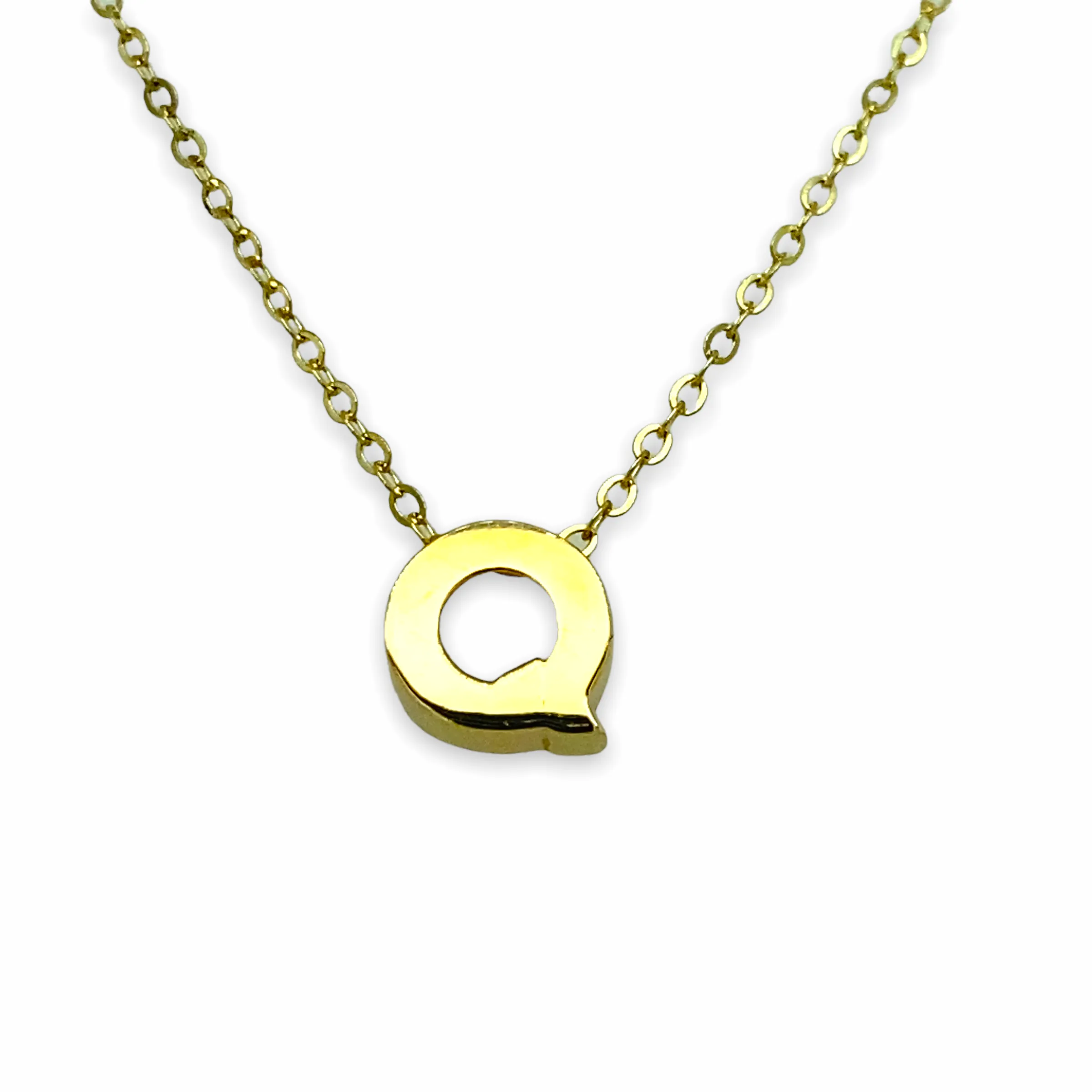 14K Gold Micro Initial Letters Necklace