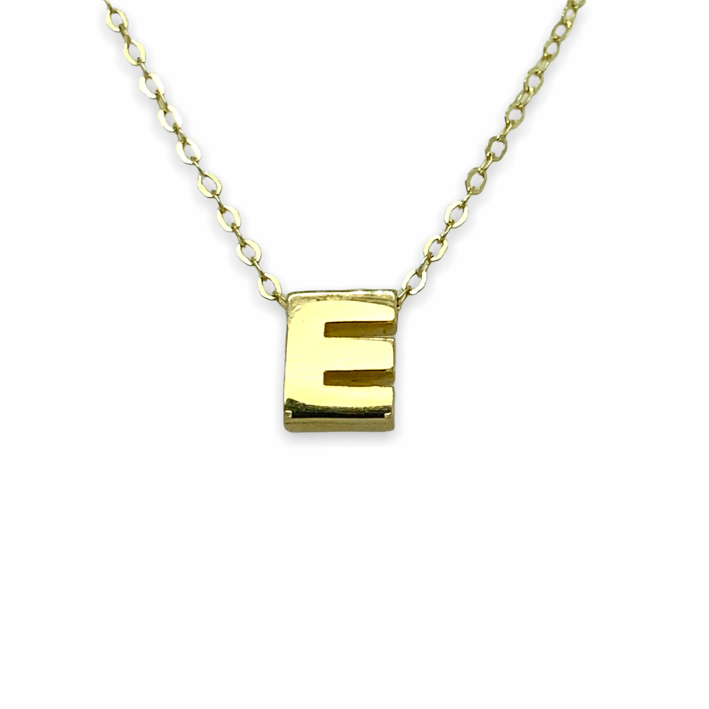 14K Gold Micro Initial Letters Necklace