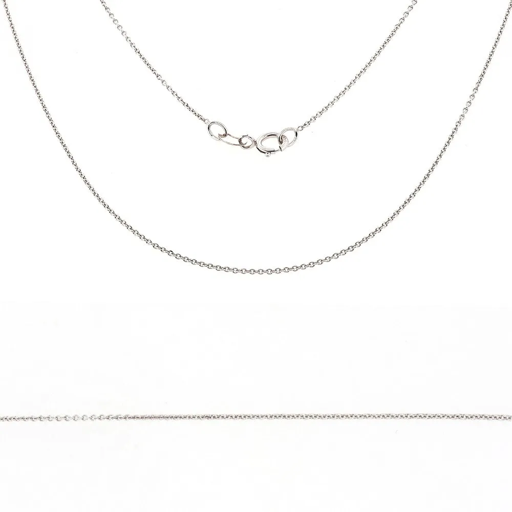 14K White Gold Link Chain 1.23Gr