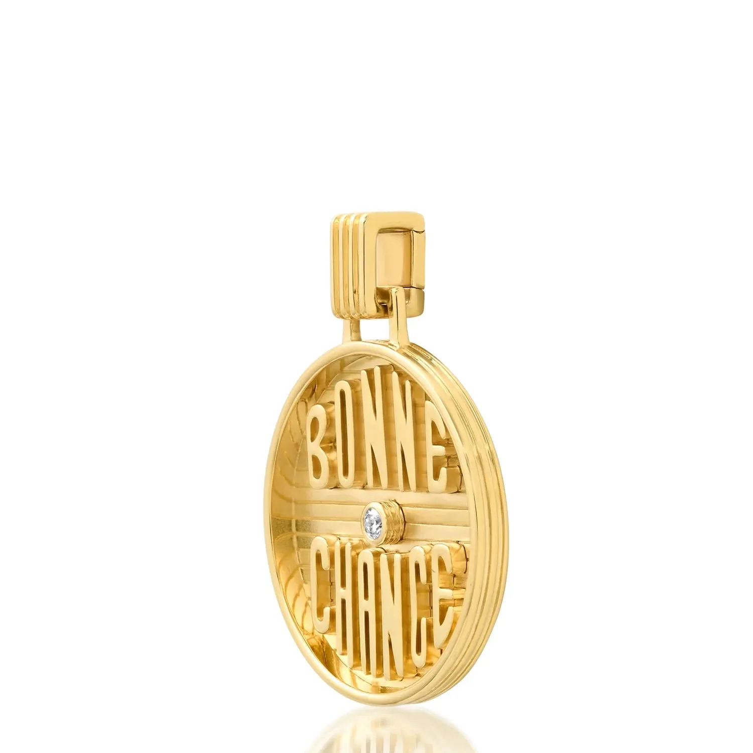 14KY Grandsize Bonne Chance Pendant