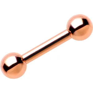16 Gauge 1/4 Rose Gold Plated 3mm Ball Straight Barbell