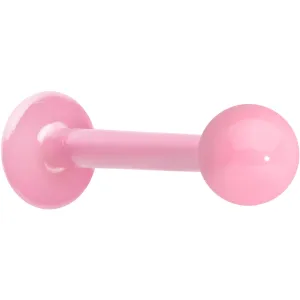 16 Gauge 5/16 Light Pink Acrylic Over Steel Labret Monroe Tragus