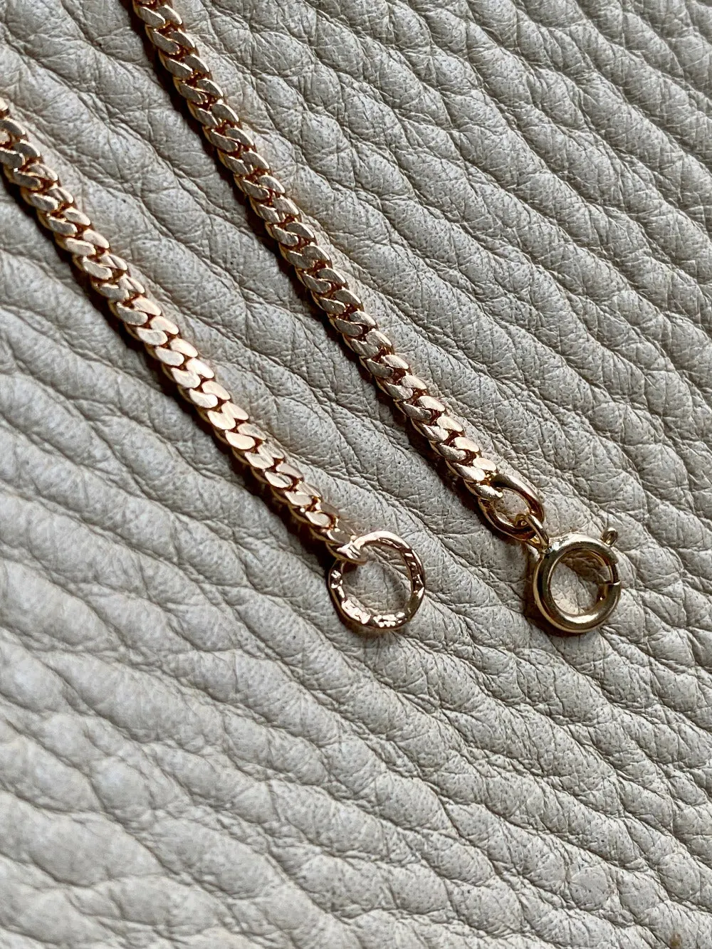 18k gold handmade vintage Swedish graduated curb link necklace - Stunning LONG 30 inch length - made 1957-1963