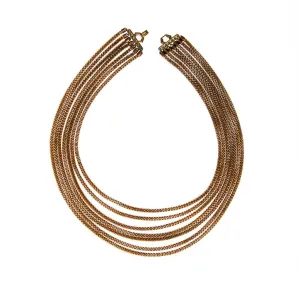 1940s Gold Multi Strand Chain Necklace