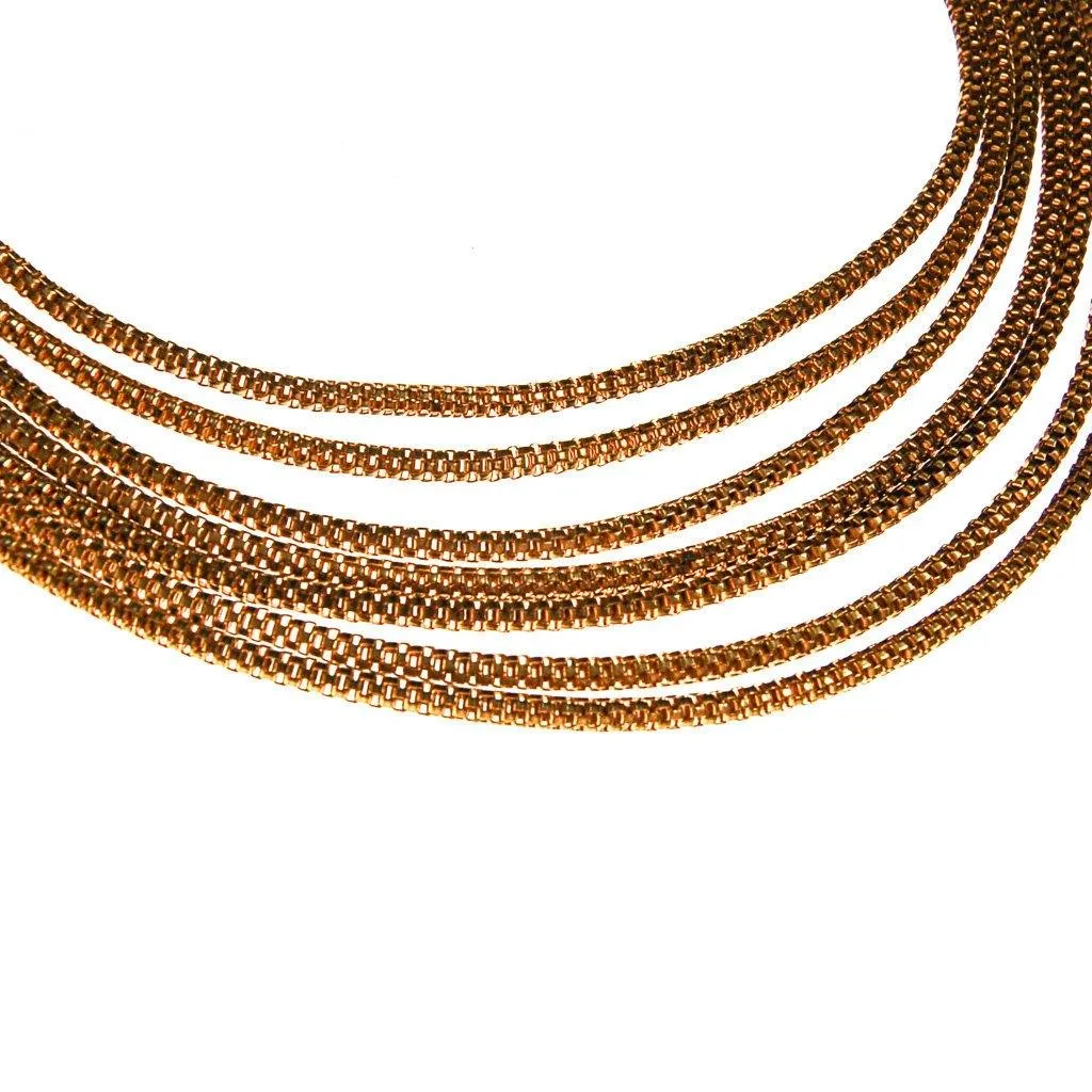 1940s Gold Multi Strand Chain Necklace