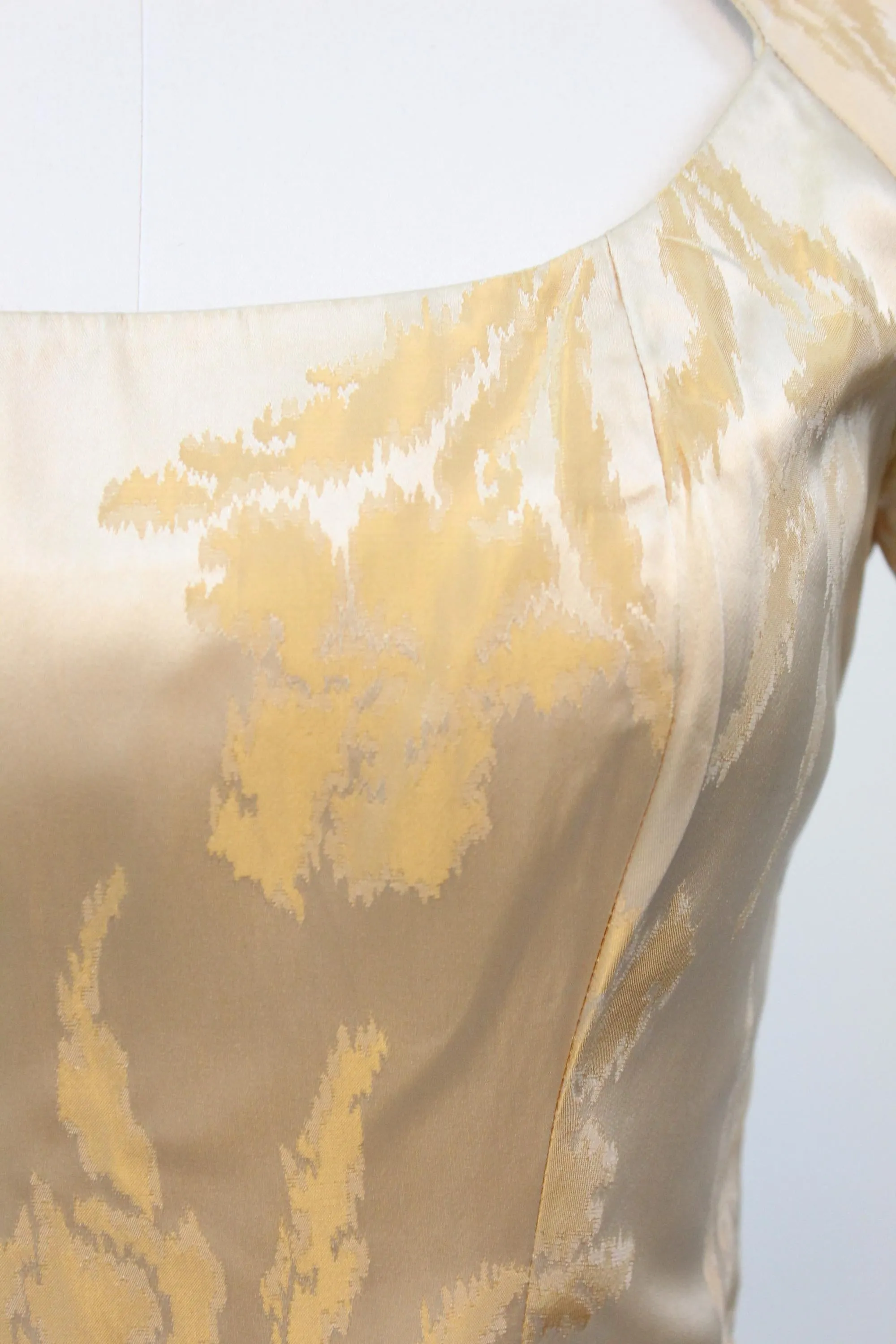 1950s SUZY PERETTE brocade gold dress small | new fall winter