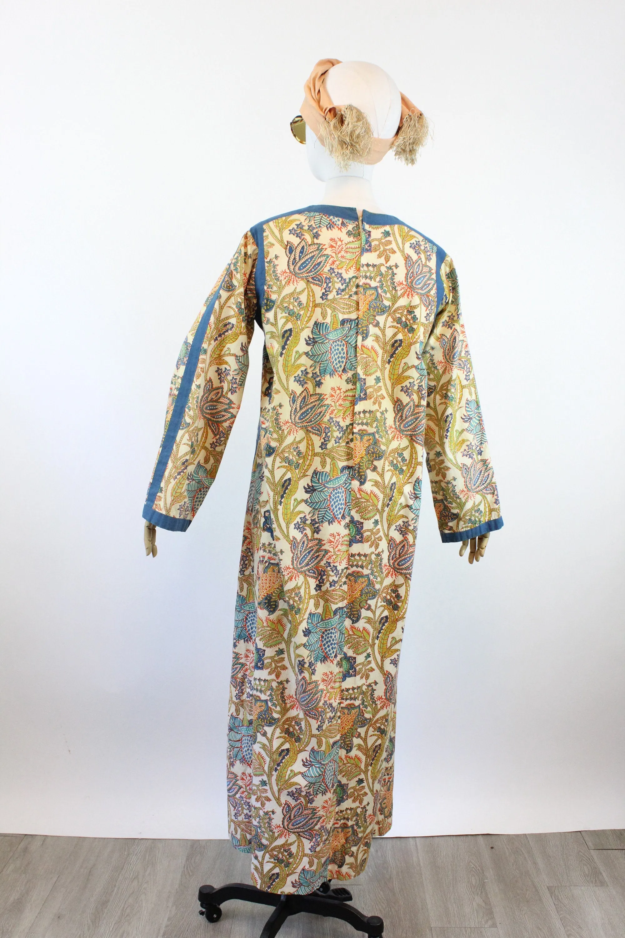 1970s Aananda Indian cotton dress caftan small medium | new spring summer