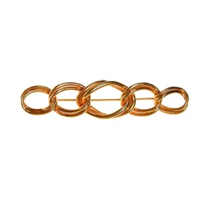 1980s Gold Interlocking Chain Brooch
