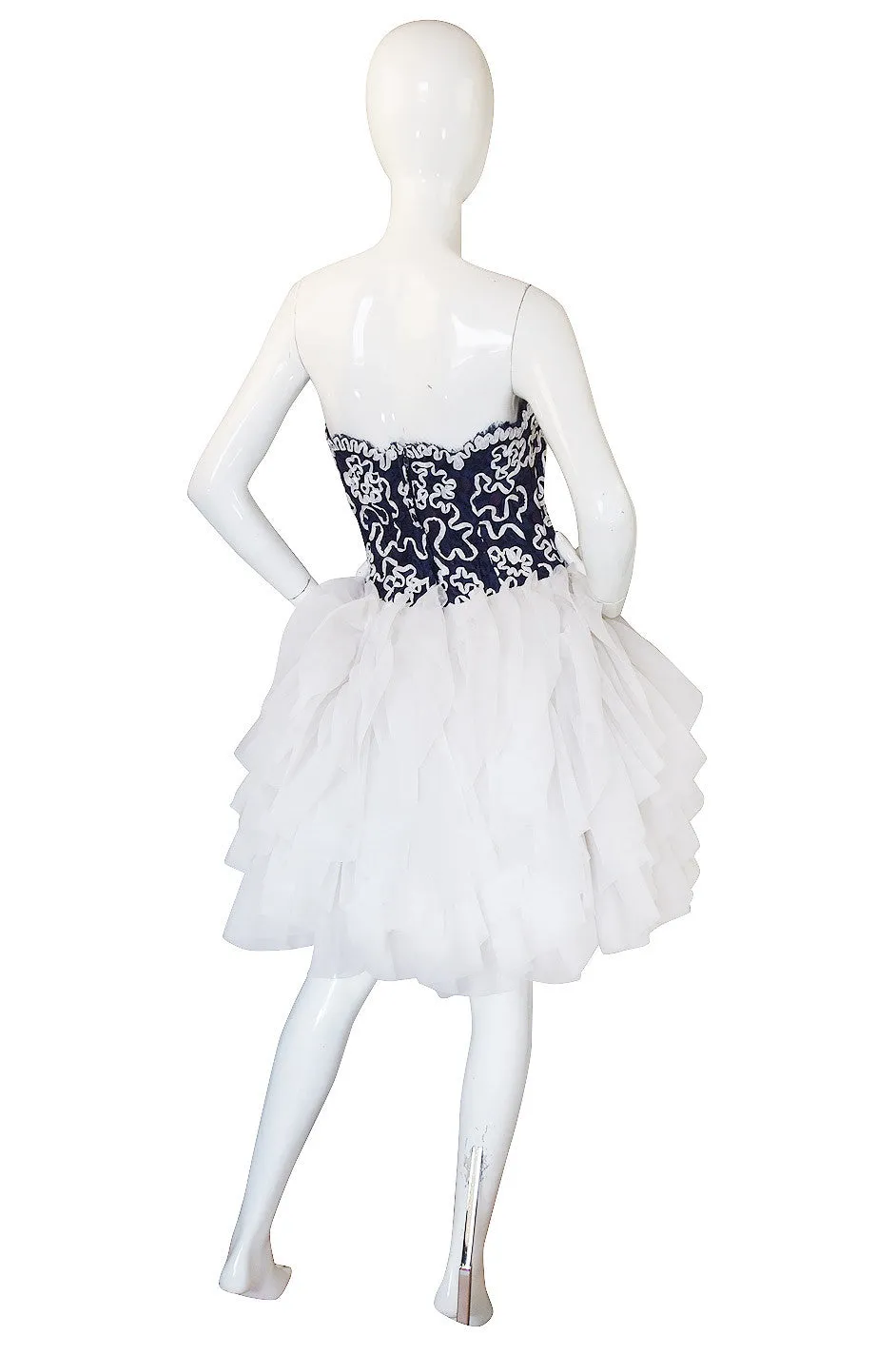 1980s Lilli Diamond Pouf Ribbon Dress
