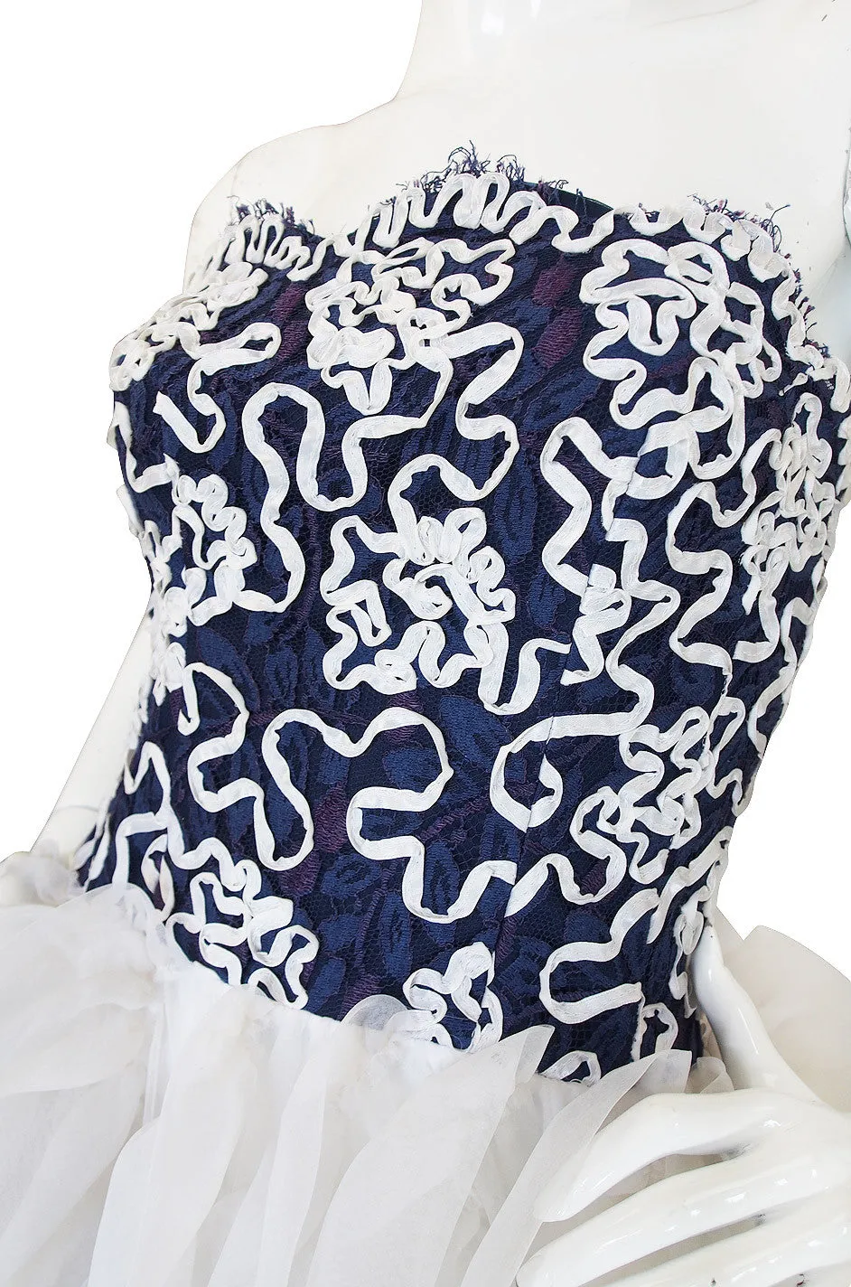 1980s Lilli Diamond Pouf Ribbon Dress