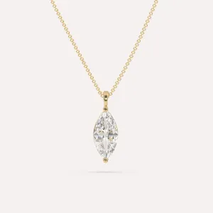 2 carat Marquise Diamond Pendant Necklace
