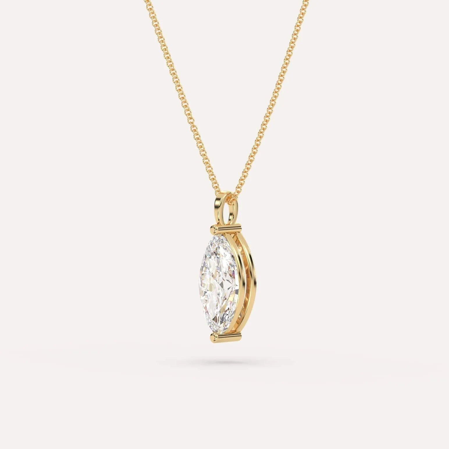 2 carat Marquise Diamond Pendant Necklace