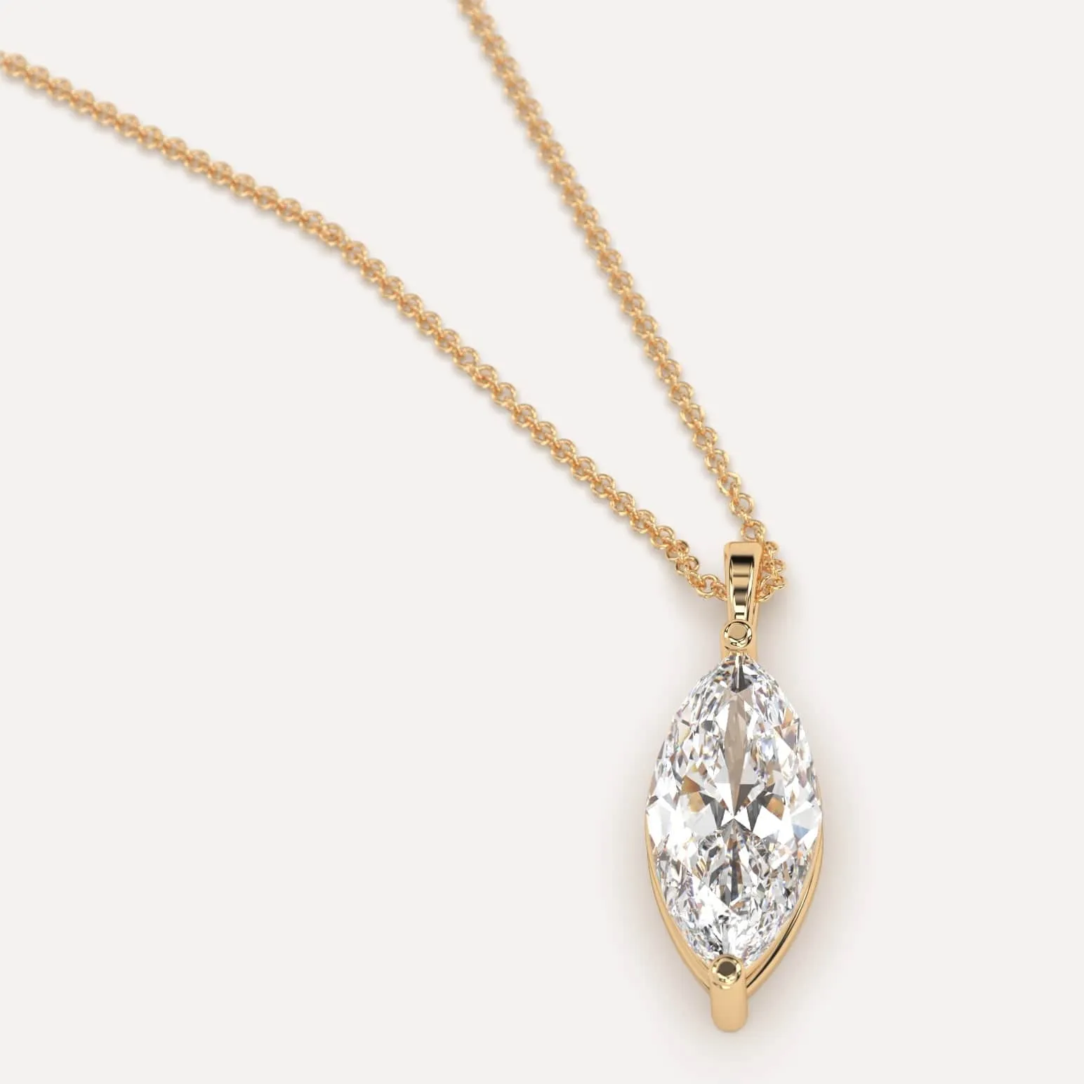 2 carat Marquise Diamond Pendant Necklace