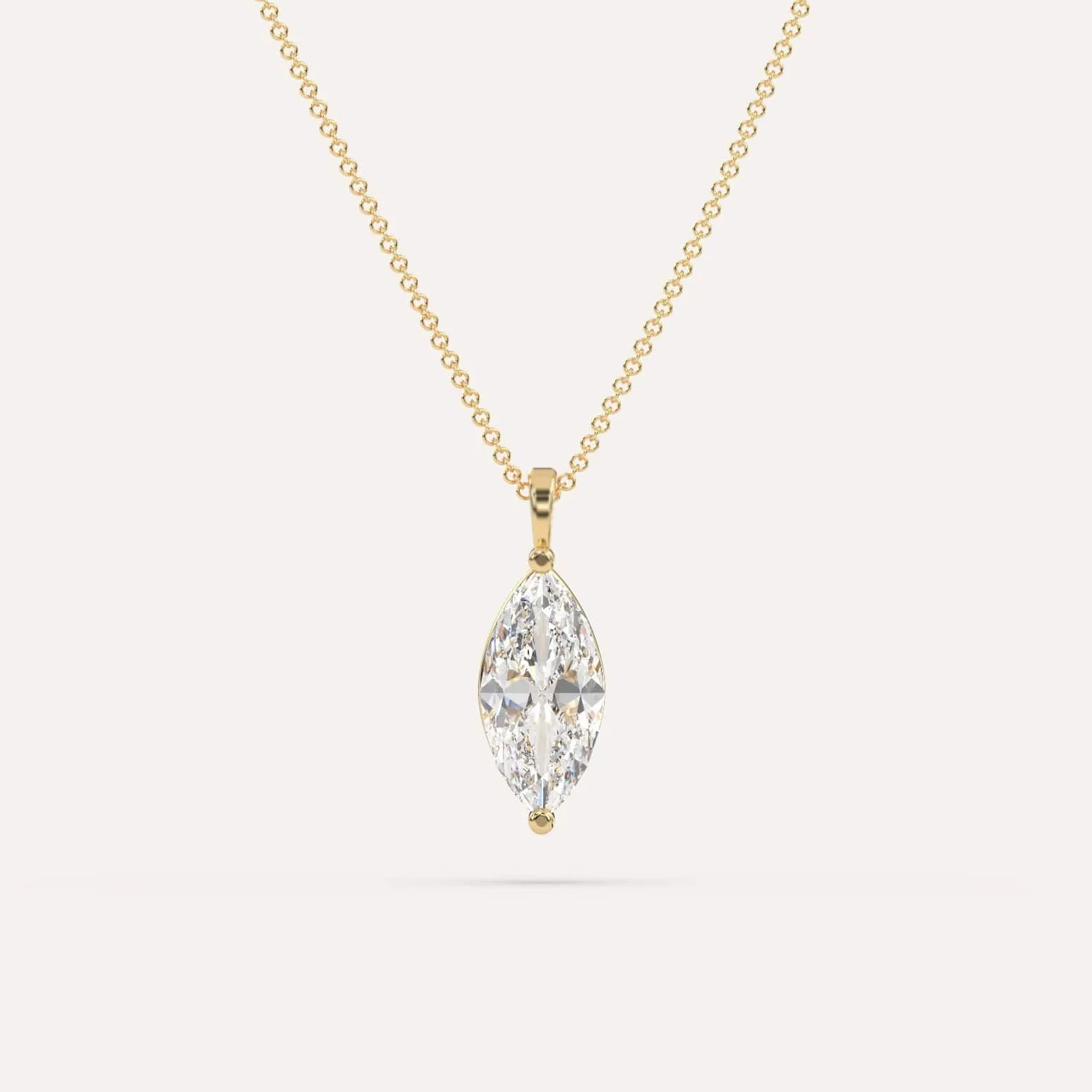 2 carat Marquise Diamond Pendant Necklace