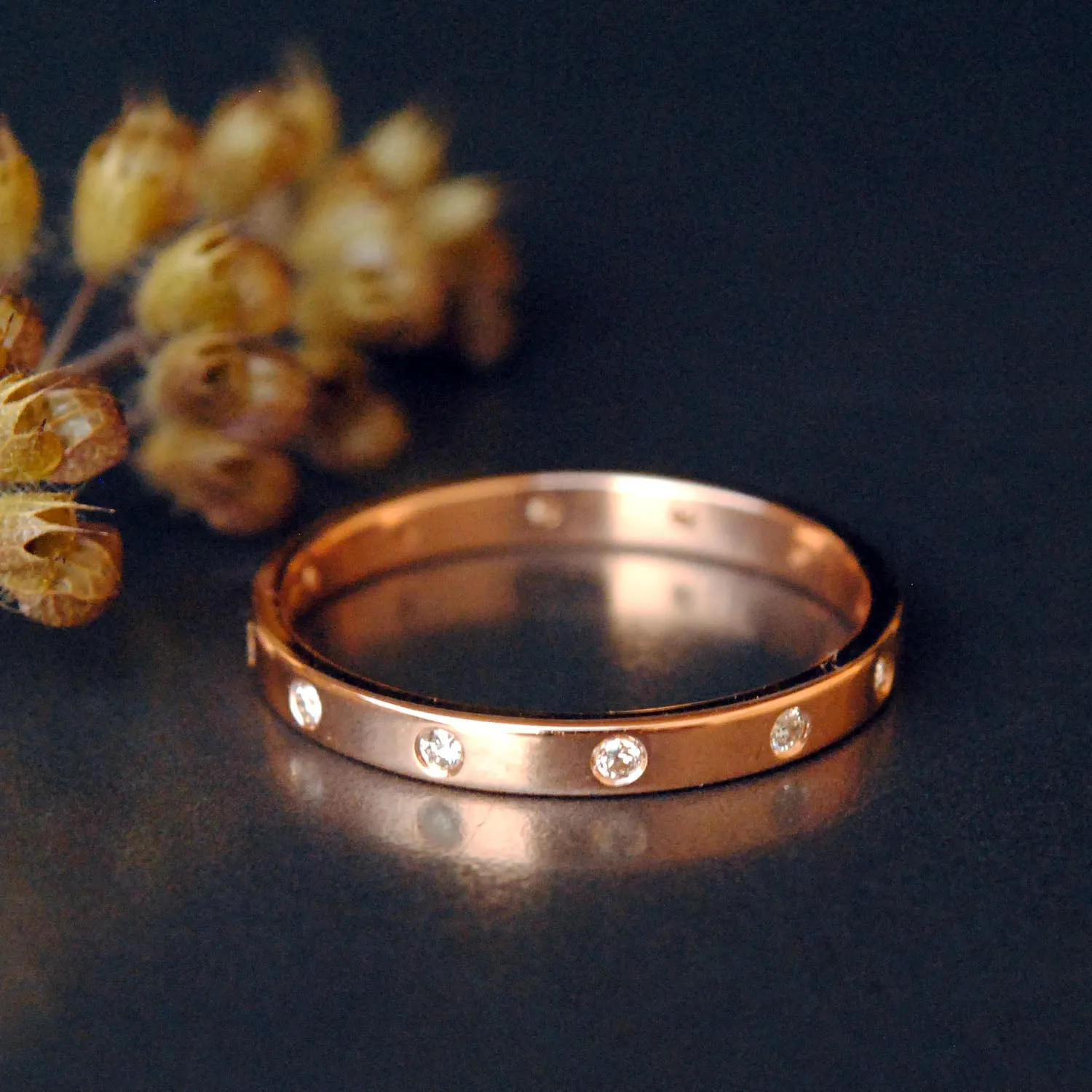 2mm Full Eternity Flush Set Diamond Band