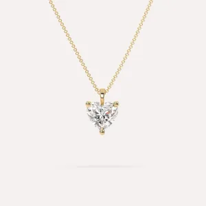 3 carat Heart Diamond Pendant Necklace