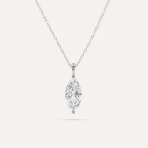 3 carat Marquise Diamond Pendant Necklace