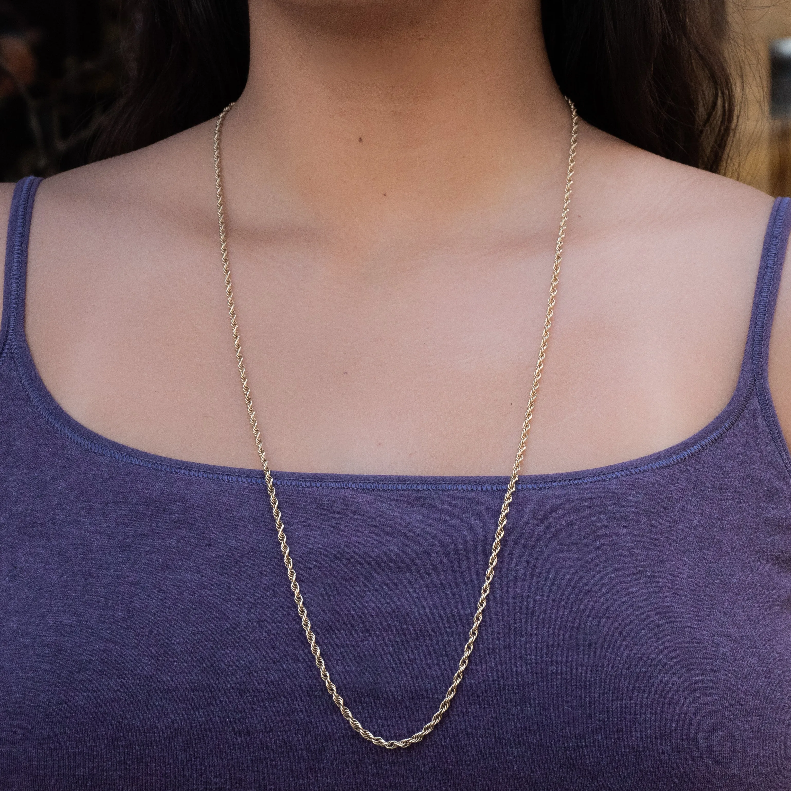 30 Inch 14 Karat Rope Chain