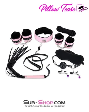 9023DL      8 Pc Purrfectly Pink Plush Bondage Fantasy Set